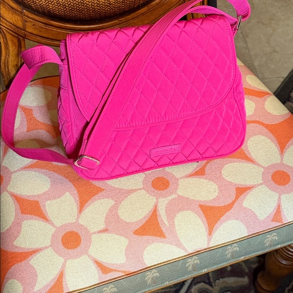 Vera Bradley Handbags - Vera Bradley Bright Pink Quilted Crossbody Bag